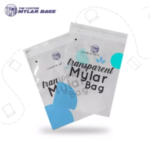 transparent mylar bags having pesonalized logo and design